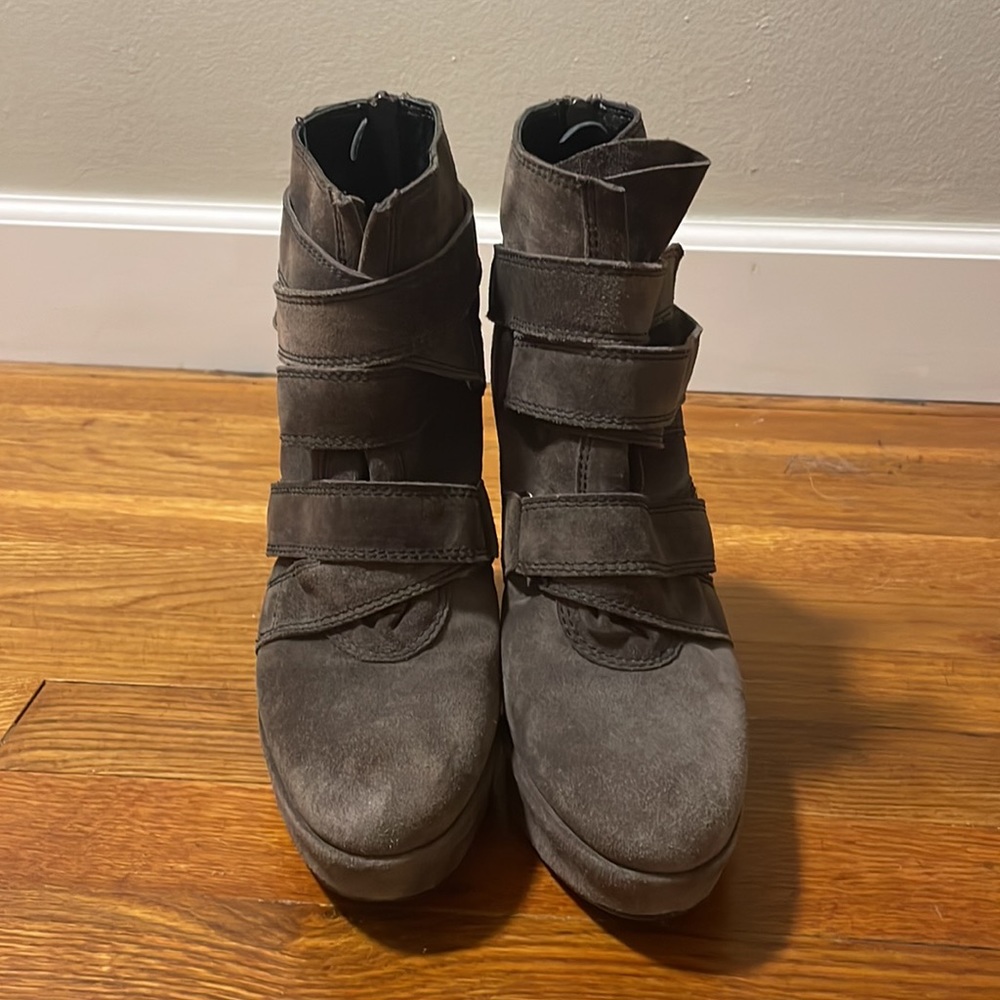 Stuart Weizmann Wildchild Platform Wedge Booties - image 2